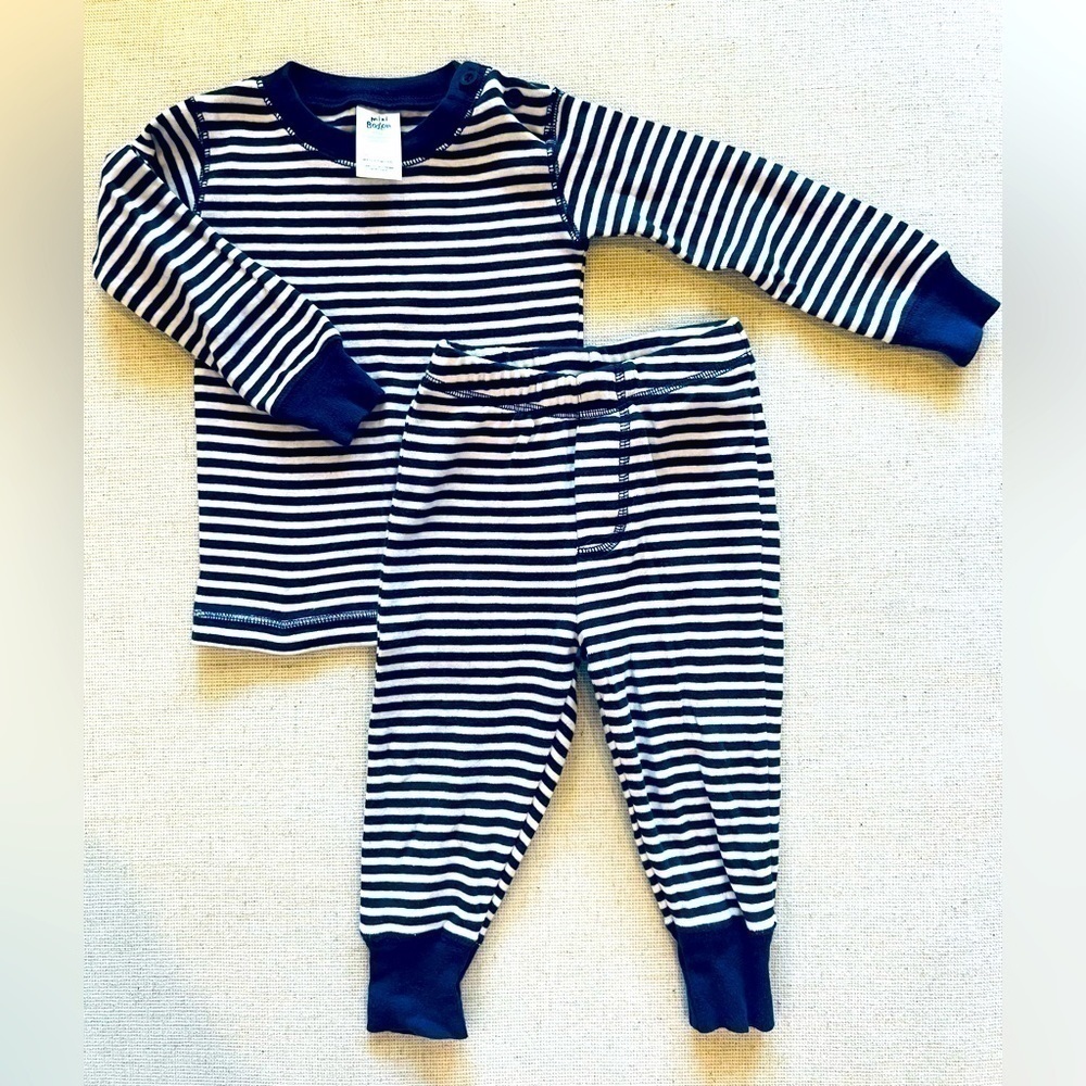 BABY BODEN Snug Stripe Pajamas